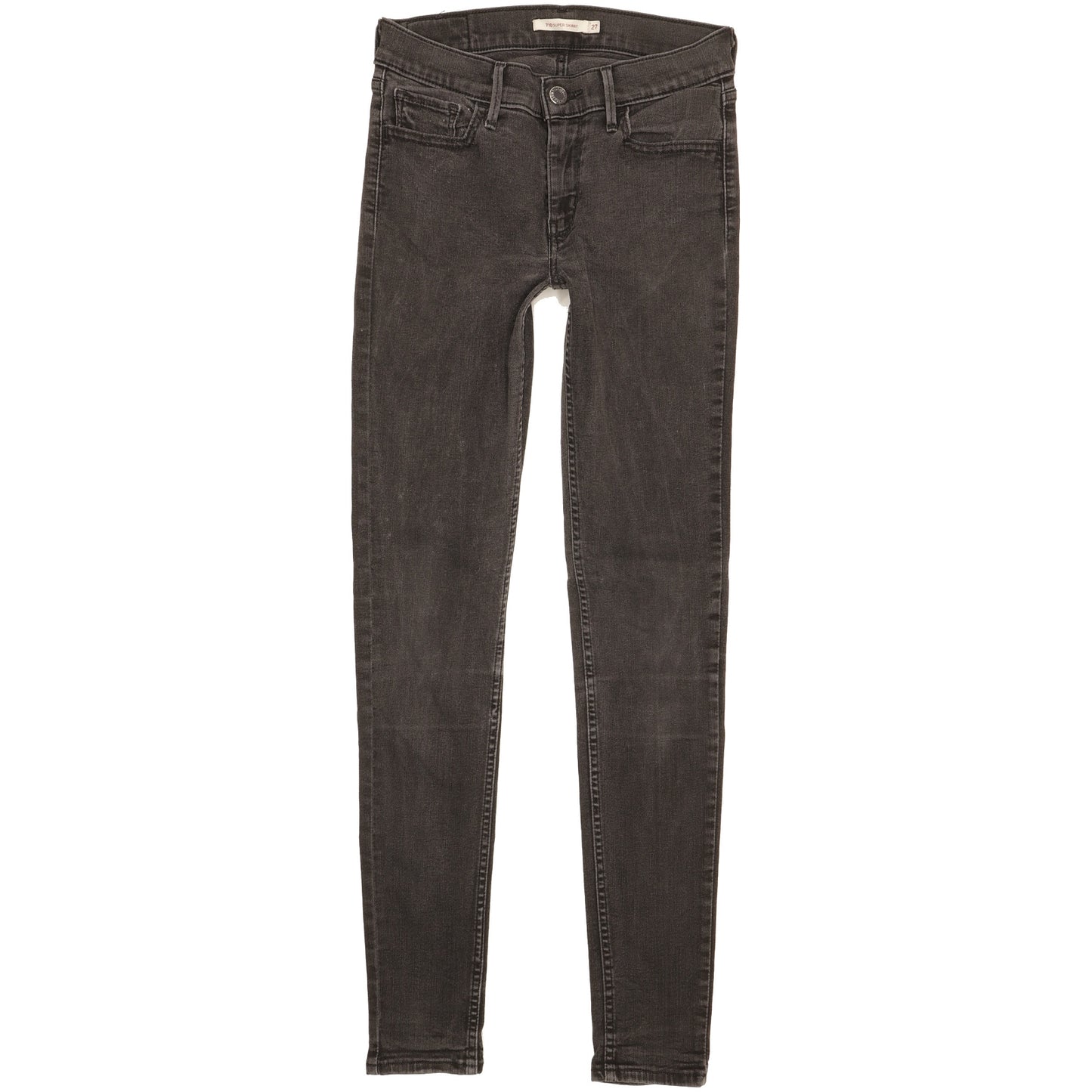 Levi's 710 Super Women Black Skinny Slim Stretch Jeans W27 L29