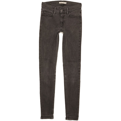Levi's 710 Super Women Black Skinny Slim Stretch Jeans W27 L29