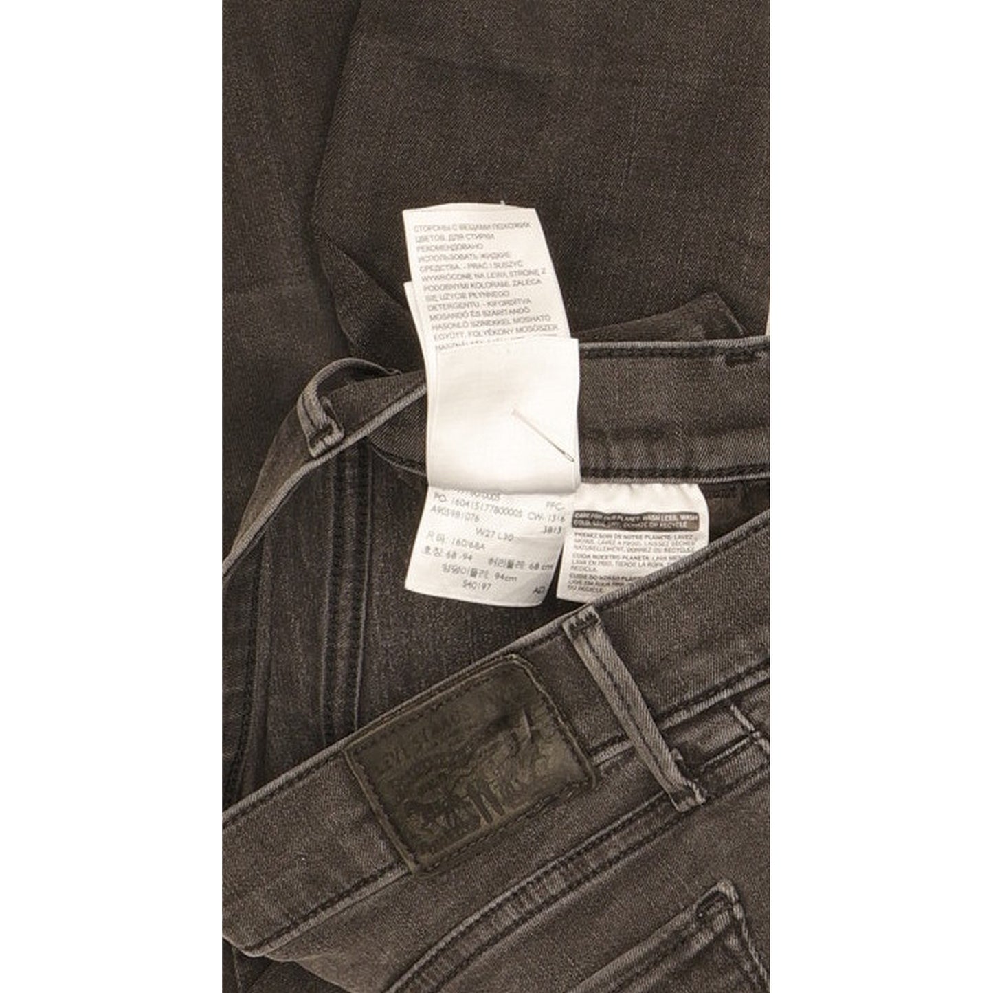 Levi's 710 Super Women Black Skinny Slim Stretch Jeans W27 L29