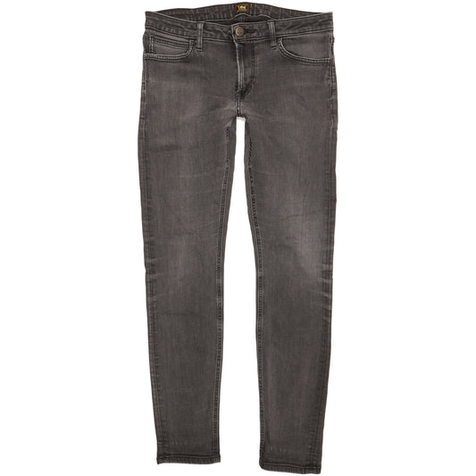 Lee Malone Men Black Skinny Slim Stretch Jeans W33 L33