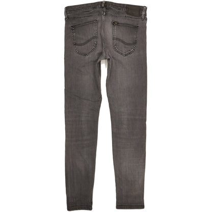 Lee Malone Men Black Skinny Slim Stretch Jeans W33 L33