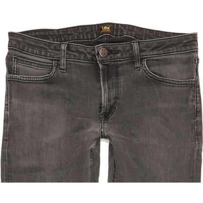 Lee Malone Men Black Skinny Slim Stretch Jeans W33 L33