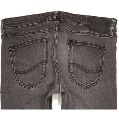 Lee Malone Men Black Skinny Slim Stretch Jeans W33 L33