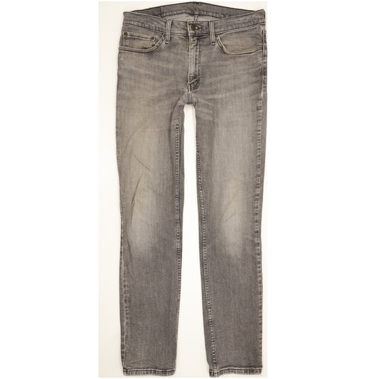 Levi's 511 Men Grey Straight Slim Stretch Jeans W34 L34