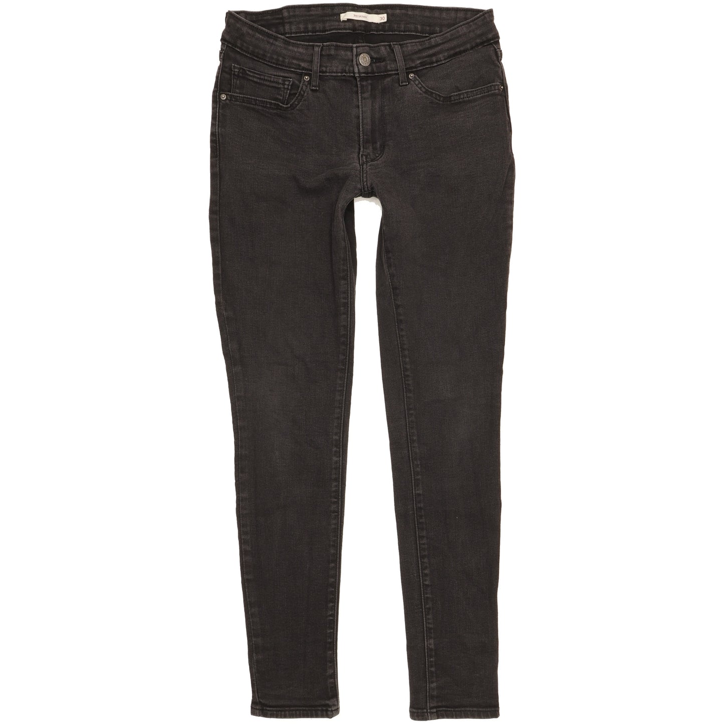 Levi's 711 Women Black Skinny Slim Stretch Jeans W30 L29
