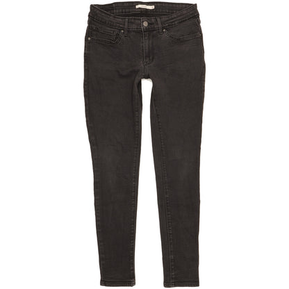Levi's 711 Women Black Skinny Slim Stretch Jeans W30 L29