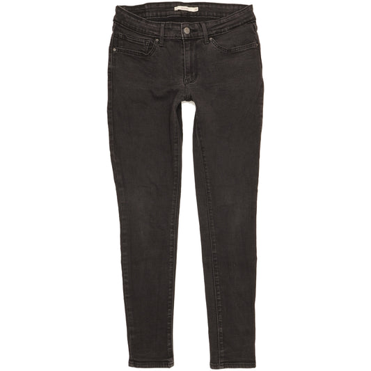 Levi's 711 Women Black Skinny Slim Stretch Jeans W30 L29