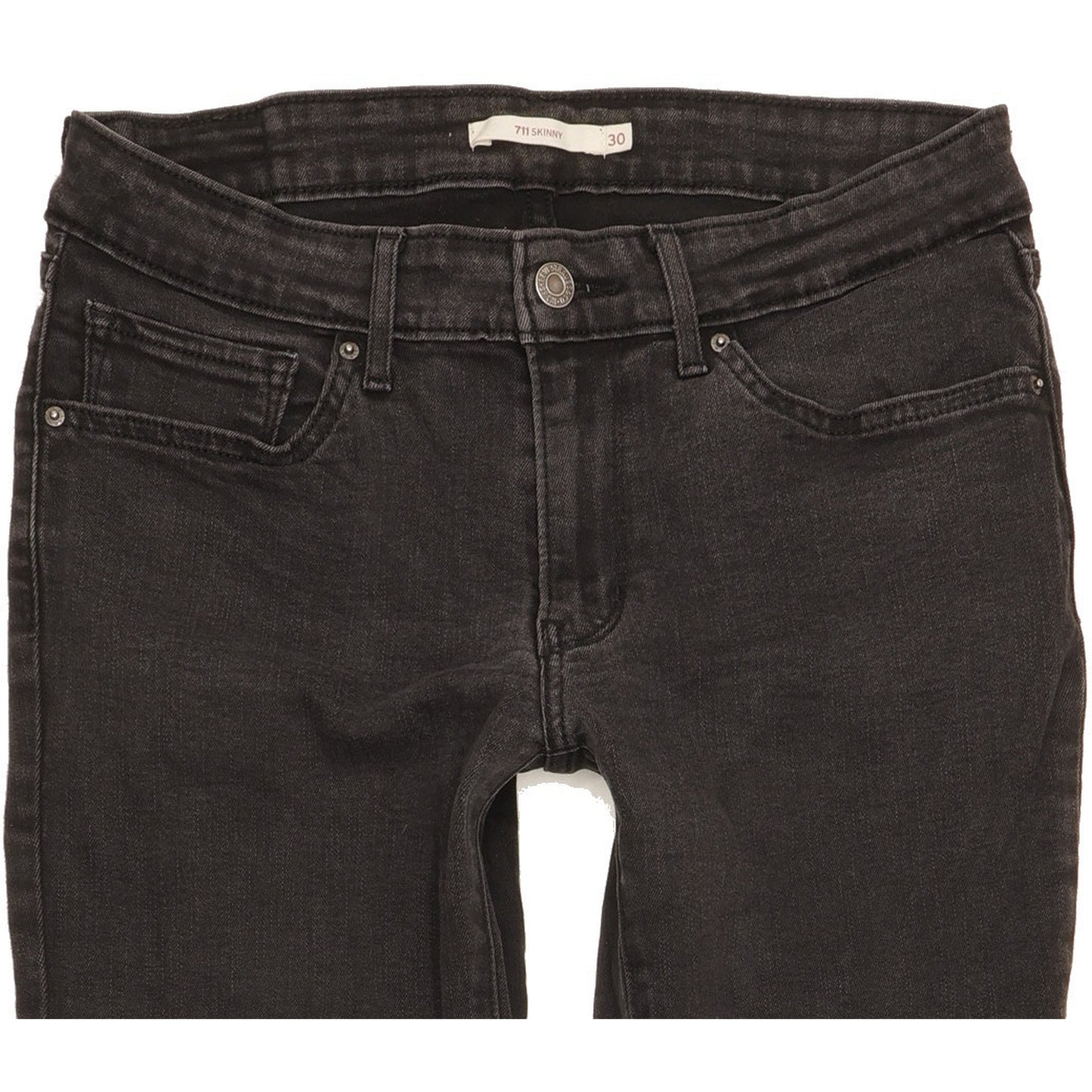 Levi's 711 Women Black Skinny Slim Stretch Jeans W30 L29