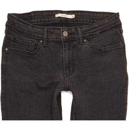 Levi's 711 Women Black Skinny Slim Stretch Jeans W30 L29