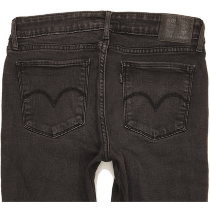 Levi's 711 Women Black Skinny Slim Stretch Jeans W30 L29