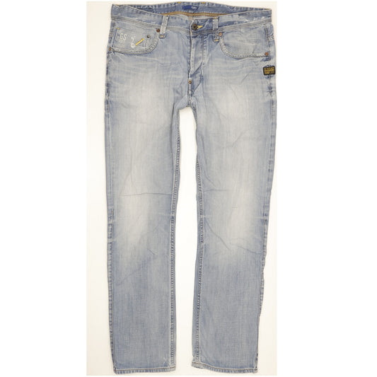G-Star Attacc Men Blue Straight Regular Jeans W36 L32