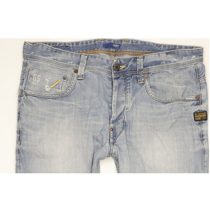 G-Star Attacc Men Blue Straight Regular Jeans W36 L32