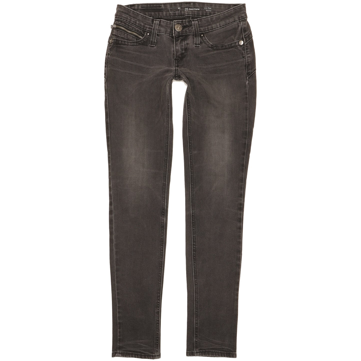 Levi's Demi Curve Women Black Skinny Slim Stretch Jeans W25 L31