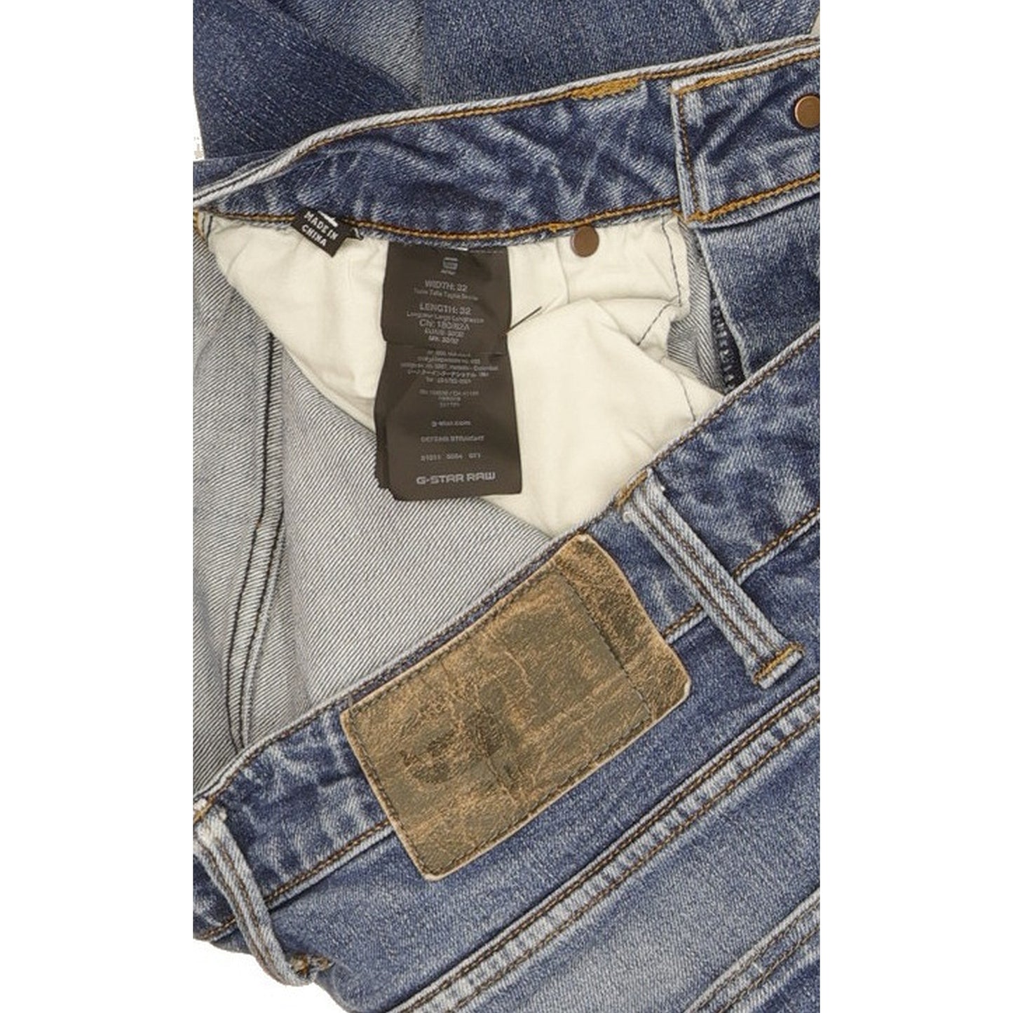 G-Star Defend Men Blue Straight Regular Stretch Jeans W32 L31
