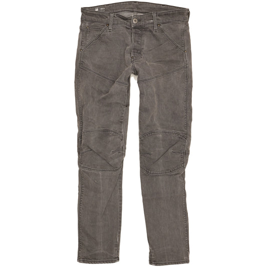 G-Star 5620 3D Men Grey Straight Slim Stretch Jeans W33 L31