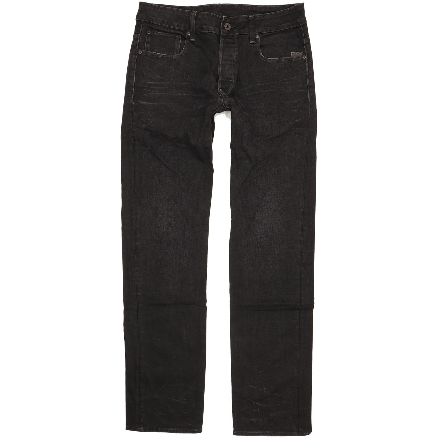 G-Star Attacc Men Black Straight Regular Stretch Jeans W32 L33