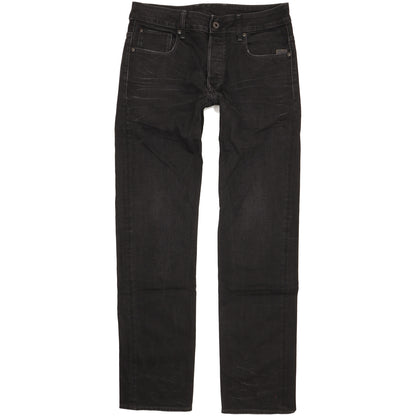 G-Star Attacc Men Black Straight Regular Stretch Jeans W32 L33