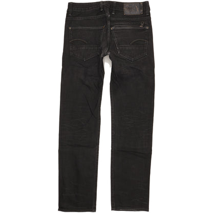 G-Star Attacc Men Black Straight Regular Stretch Jeans W32 L33