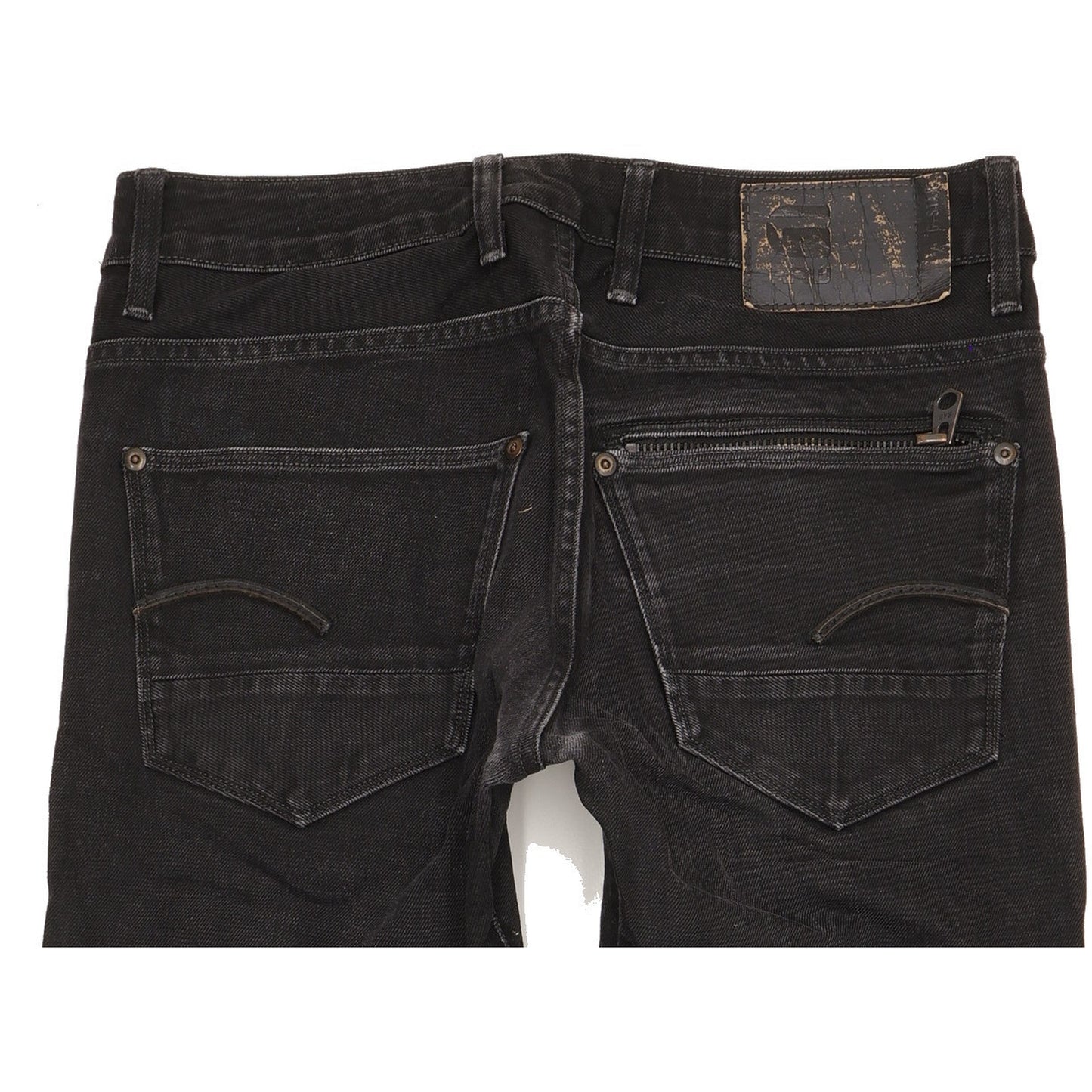 G-Star Attacc Men Black Straight Regular Stretch Jeans W32 L33