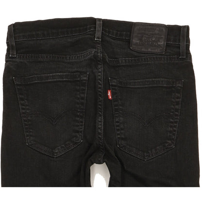 Levi's 512 Men Black Tapered Slim Stretch Jeans W32 L28