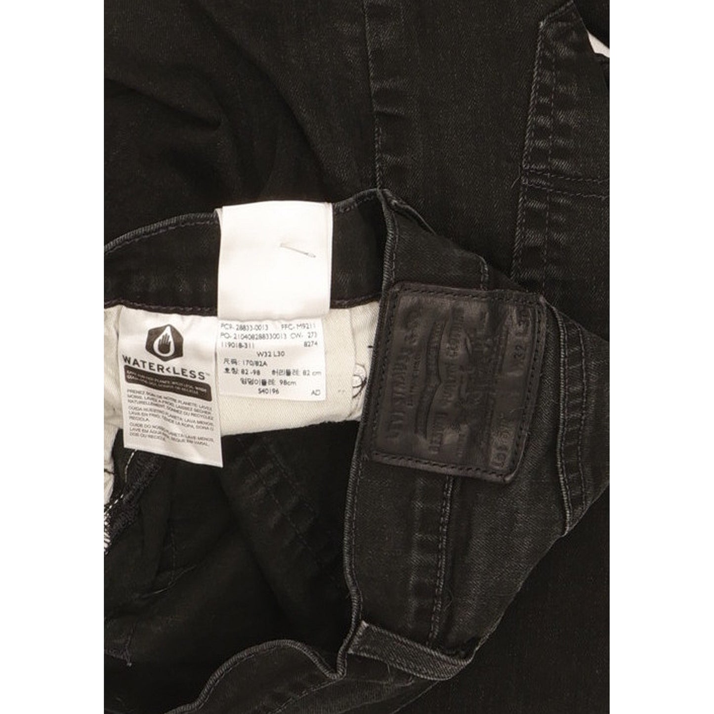 Levi's 512 Men Black Tapered Slim Stretch Jeans W32 L28