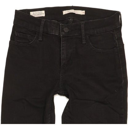 Levi's 710 Super Women Black Skinny Slim Stretch Jeans W26 L27