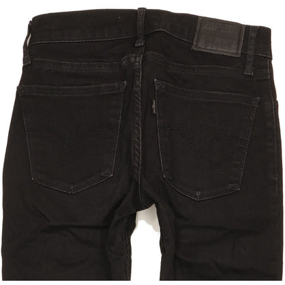 Levi's 710 Super Women Black Skinny Slim Stretch Jeans W26 L27