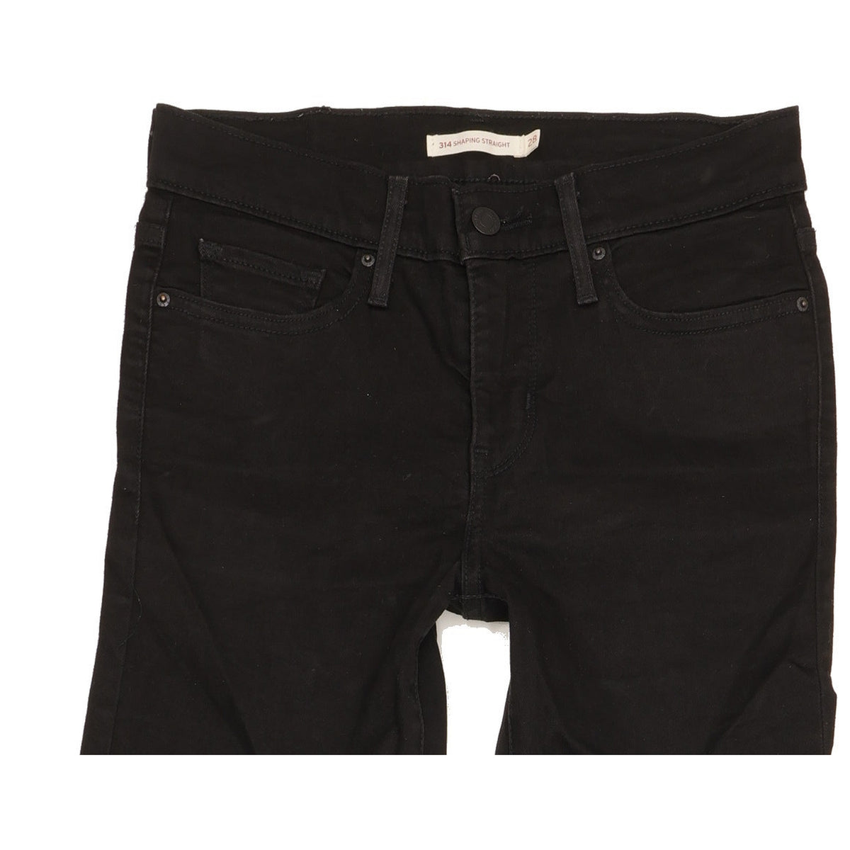Levi's 314 Shaping Women Black Straight Slim Stretch Jeans W28 L30