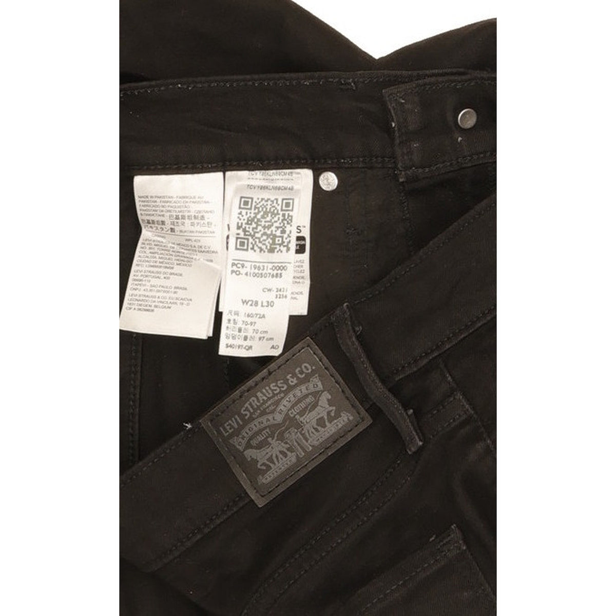 Levi's 314 Shaping Women Black Straight Slim Stretch Jeans W28 L30