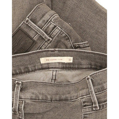 Levi's 312 Shaping Women Grey Straight Slim Stretch Jeans W32 L32