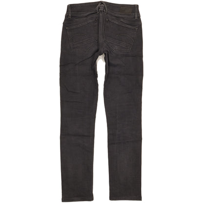 G-Star Lynn Women Black Straight Slim Stretch Jeans W26 L29