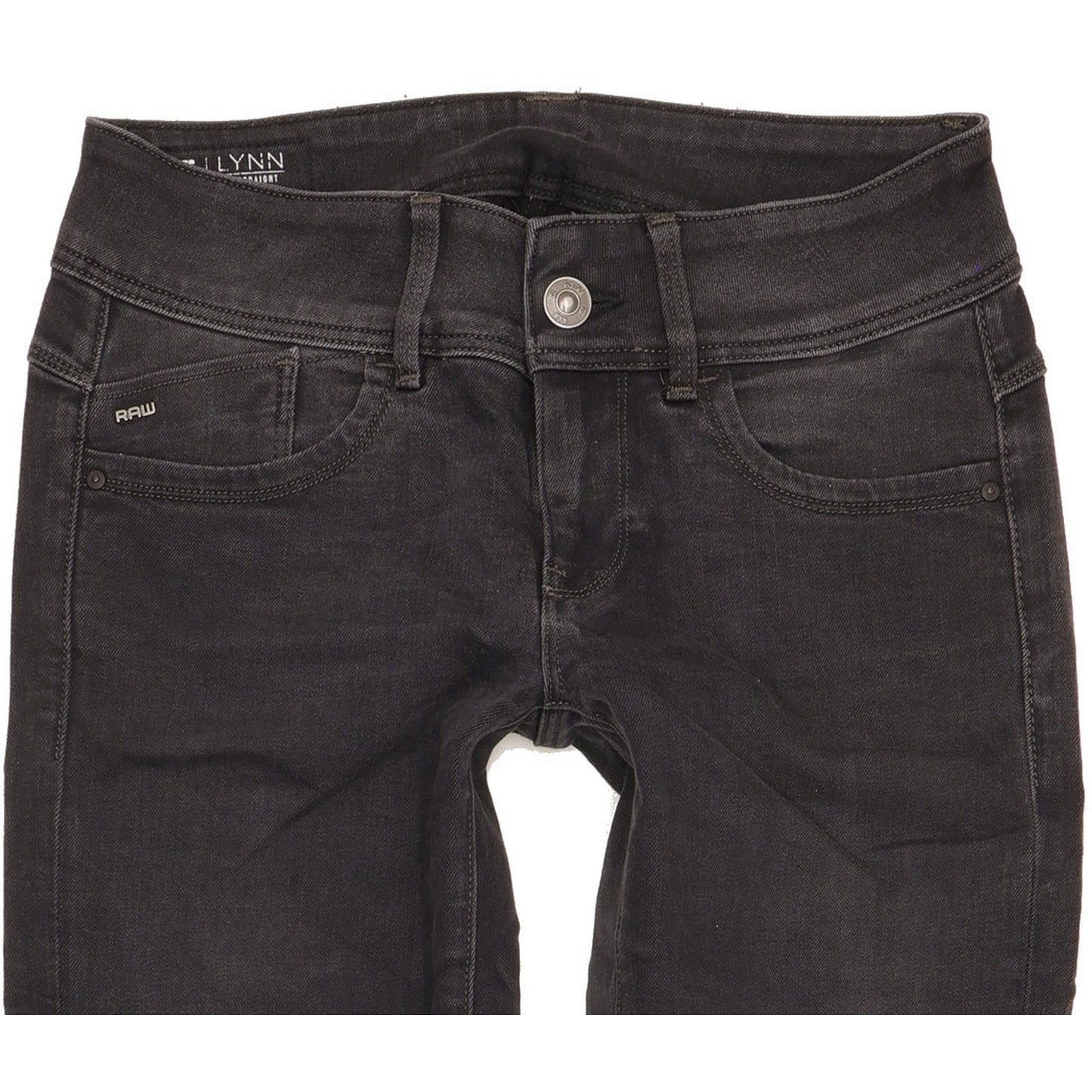 G-Star Lynn Women Black Straight Slim Stretch Jeans W26 L29