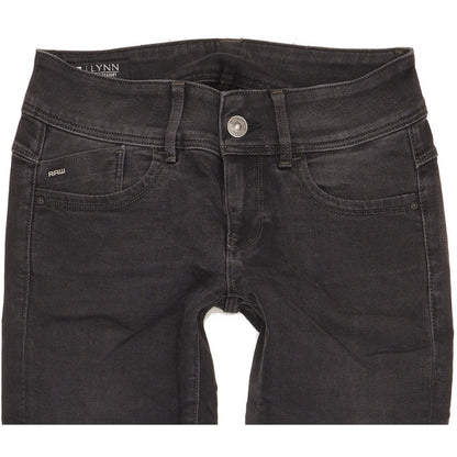 G-Star Lynn Women Black Straight Slim Stretch Jeans W26 L29