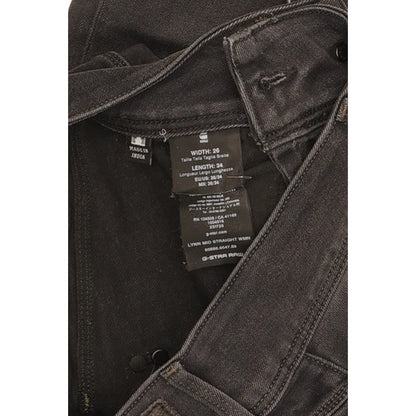 G-Star Lynn Women Black Straight Slim Stretch Jeans W26 L29
