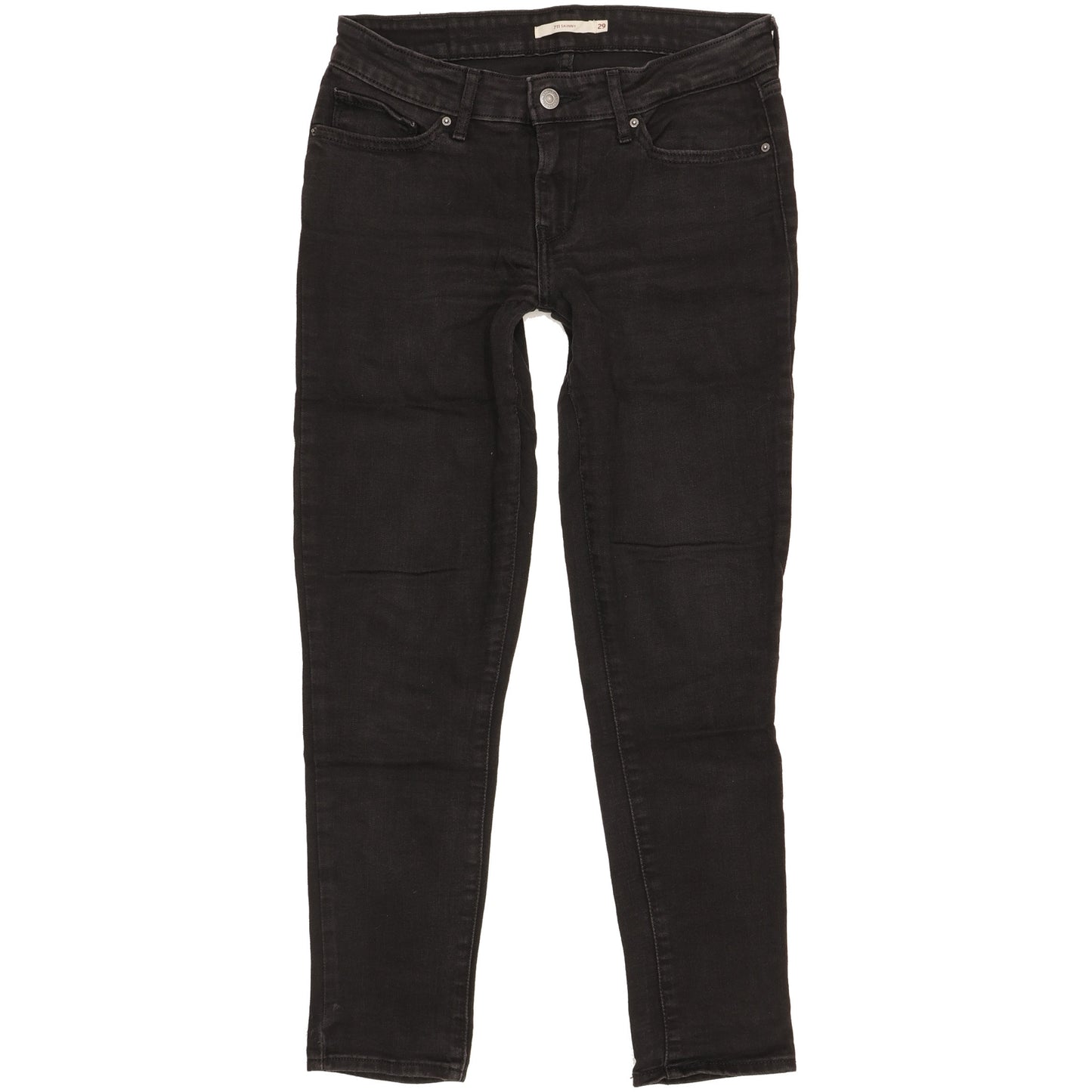 Levi's 711 Women Black Skinny Slim Stretch Jeans W29 L28