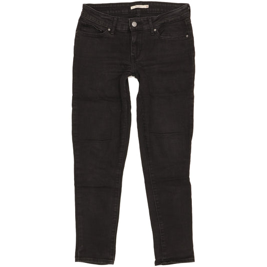 Levi's 711 Women Black Skinny Slim Stretch Jeans W29 L28