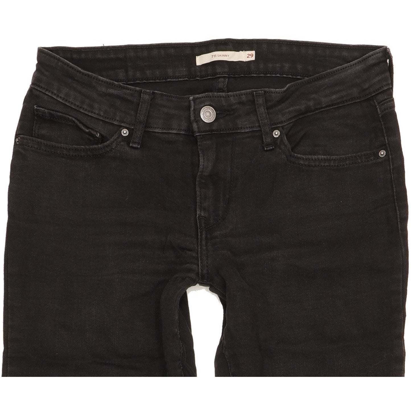 Levi's 711 Women Black Skinny Slim Stretch Jeans W29 L28