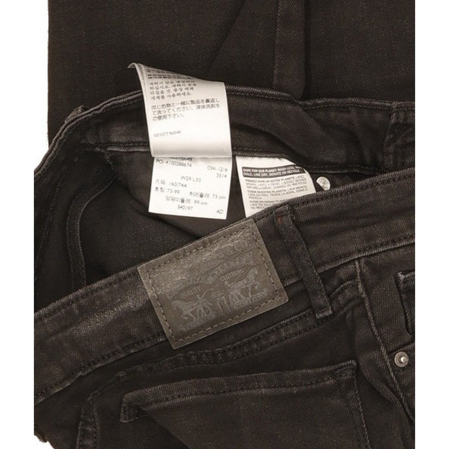 Levi's 711 Women Black Skinny Slim Stretch Jeans W29 L28