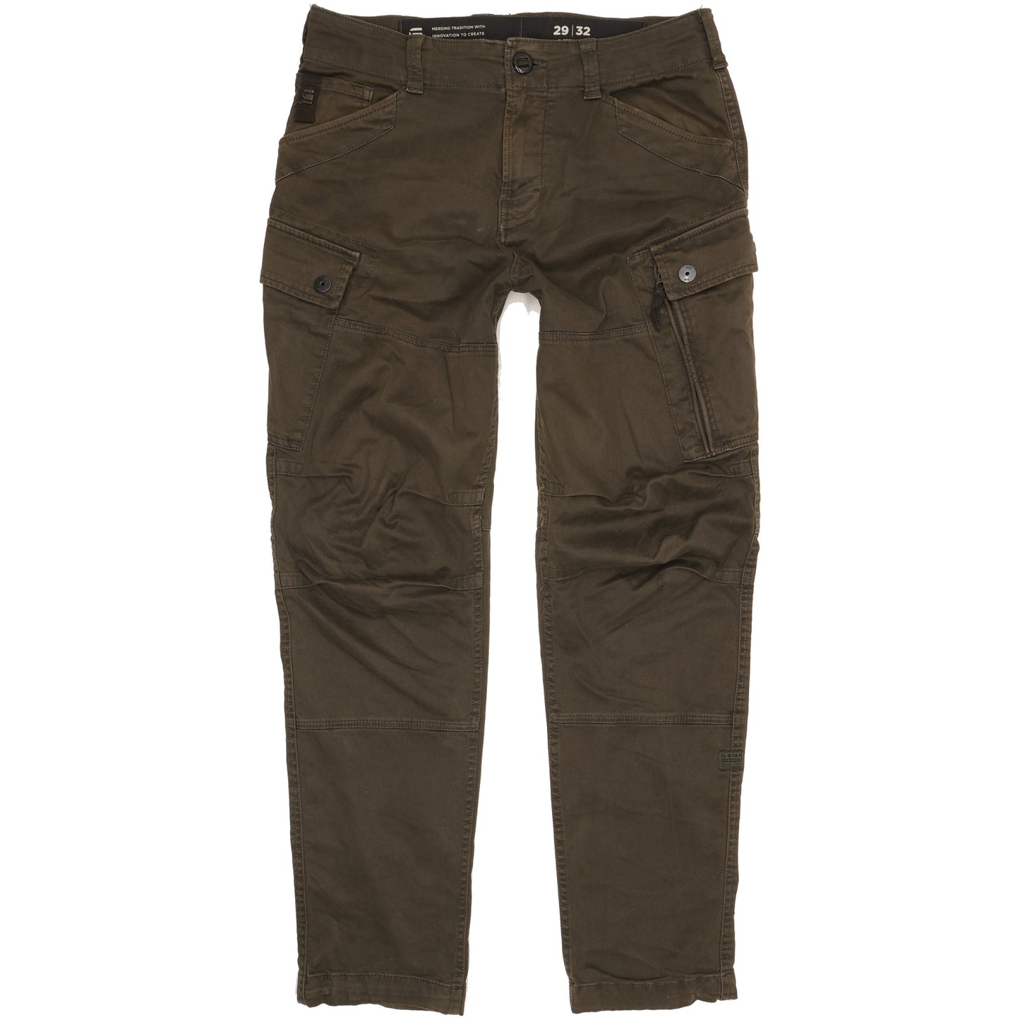 G-Star Roxic Cargo Men Green Tapered Loose Stretch Jeans W29 L32