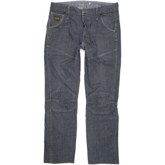 G-Star 5620 3 D Men Blue Tapered Regular Stretch Jeans W34 L31