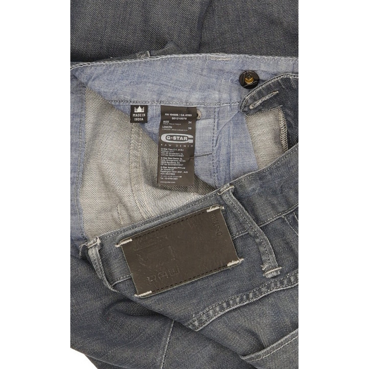 G-Star 5620 3 D Men Blue Tapered Regular Stretch Jeans W34 L31