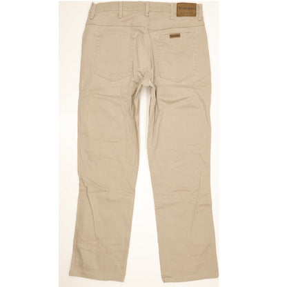 Wrangler Durable Quality Men Beige Straight Regular Stretch Jeans W34 L31