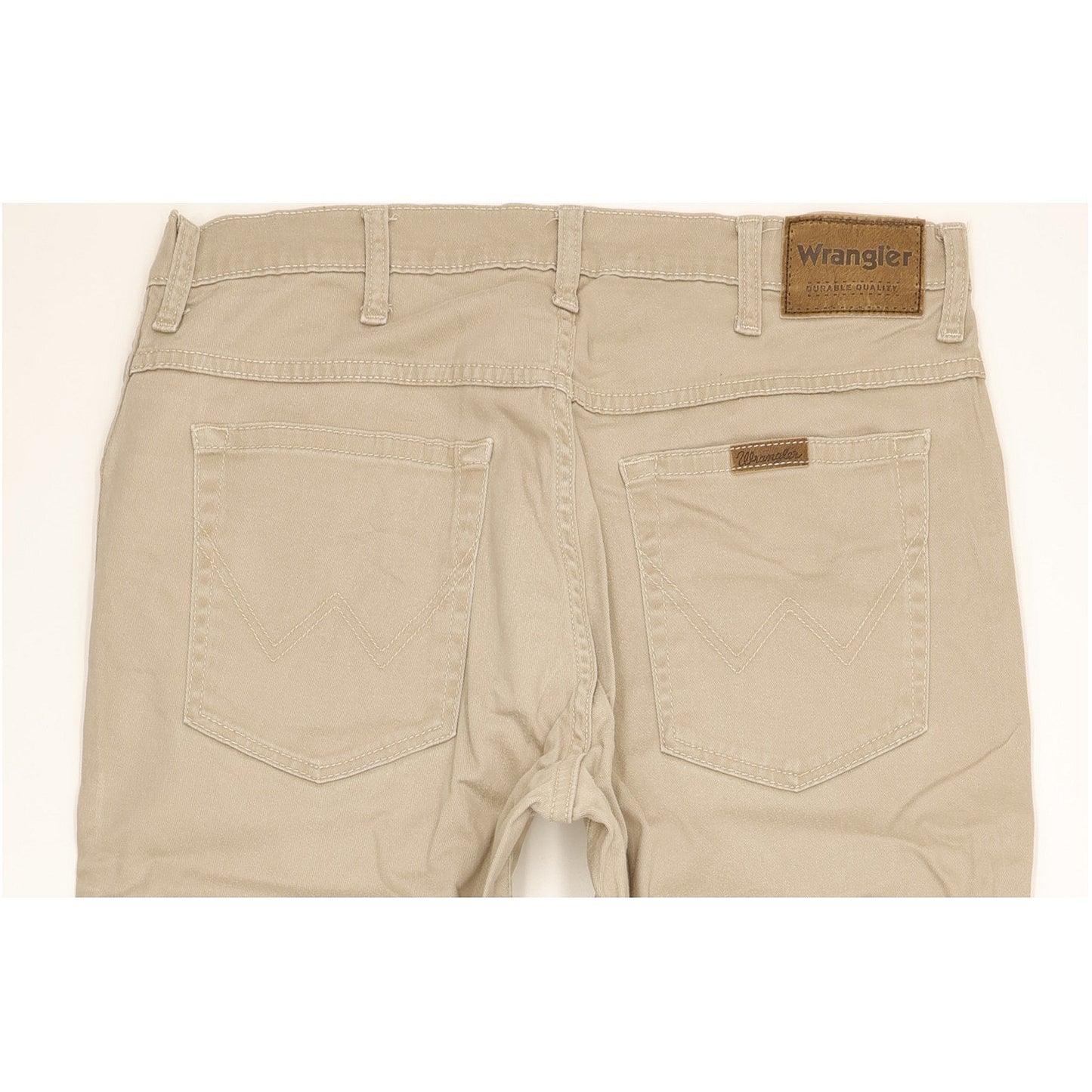 Wrangler Durable Quality Men Beige Straight Regular Stretch Jeans W34 L31