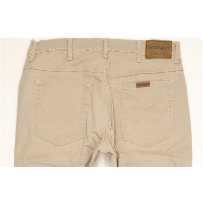 Wrangler Durable Quality Men Beige Straight Regular Stretch Jeans W34 L31
