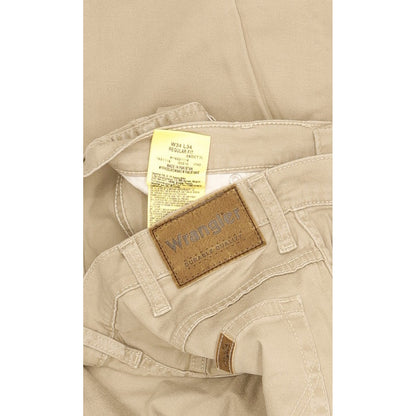Wrangler Durable Quality Men Beige Straight Regular Stretch Jeans W34 L31