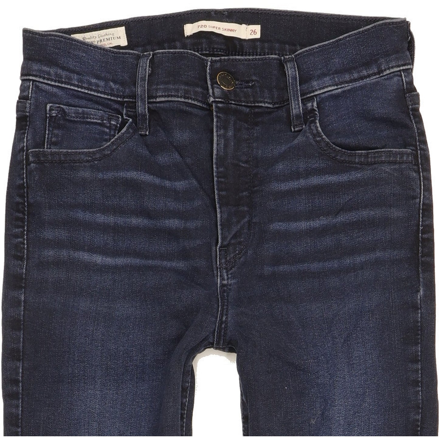 Levi's 720 Super Women Blue Skinny Slim Stretch Jeans W26 L30
