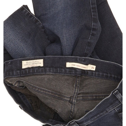 Levi's 720 Super Women Blue Skinny Slim Stretch Jeans W26 L30