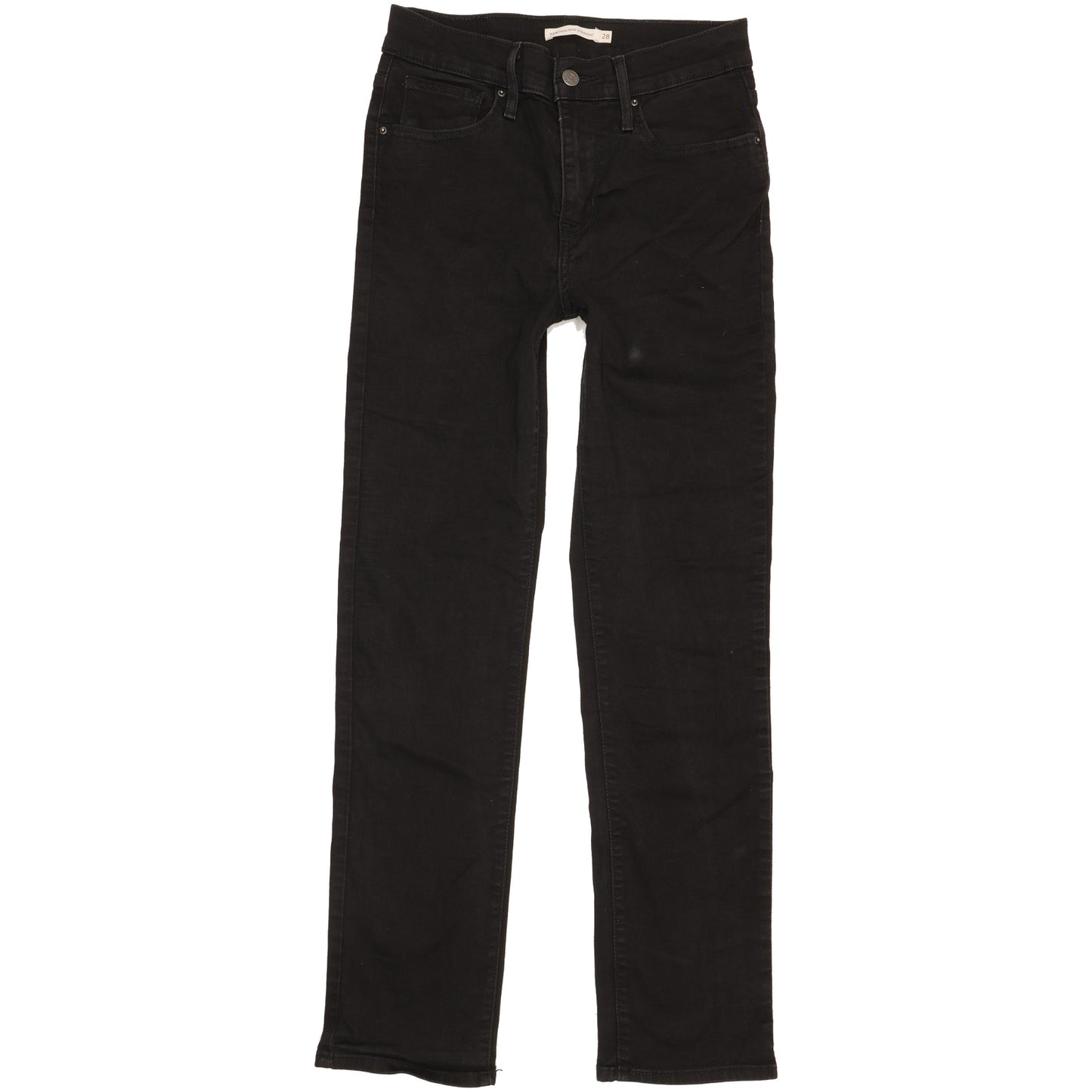 Levi's 724 Women Black Straight Slim Stretch Jeans W28 L30