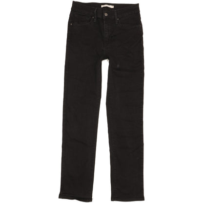 Levi's 724 Women Black Straight Slim Stretch Jeans W28 L30