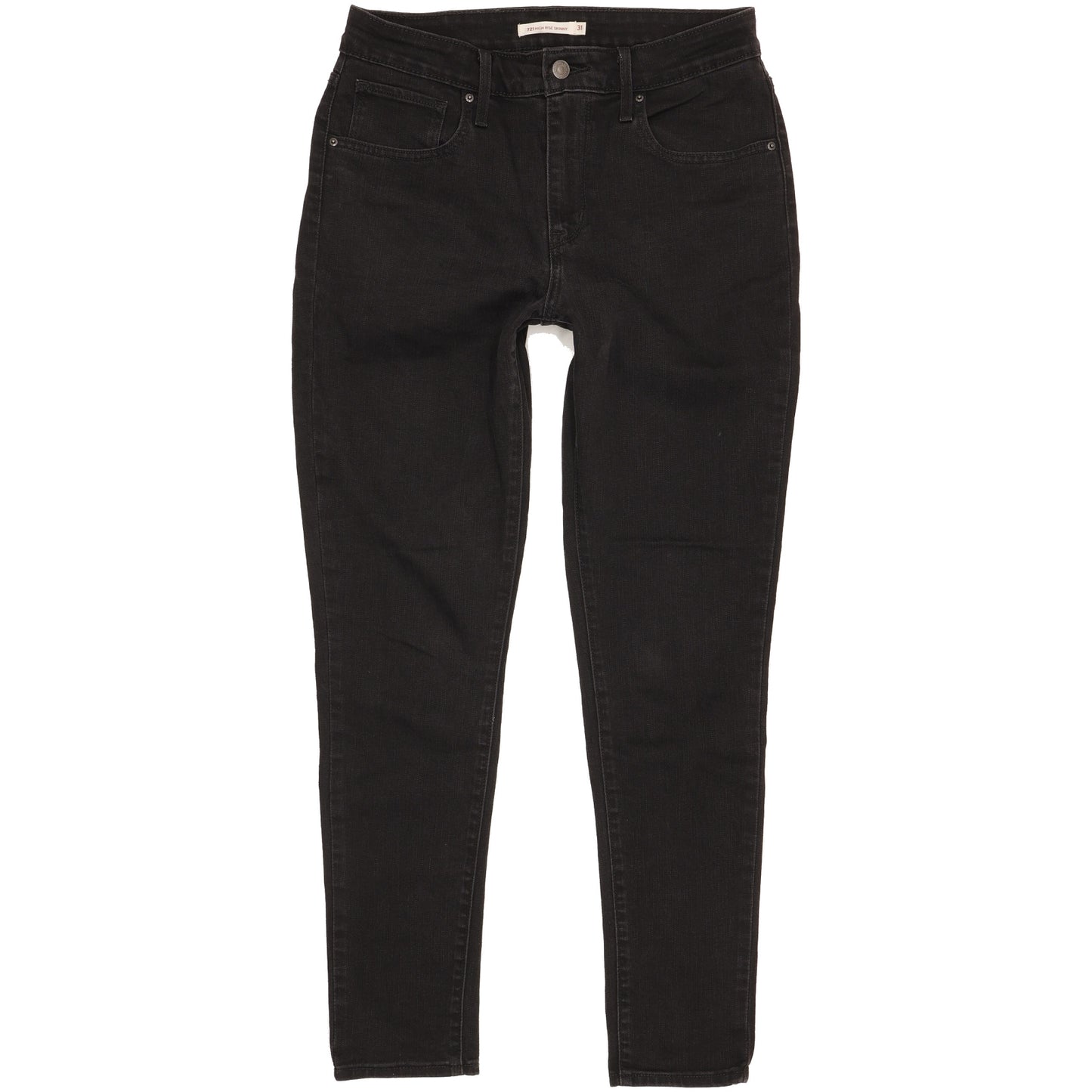 Levi's 721 Black Skinny Slim Stretch Jeans High Waisted W31 L30